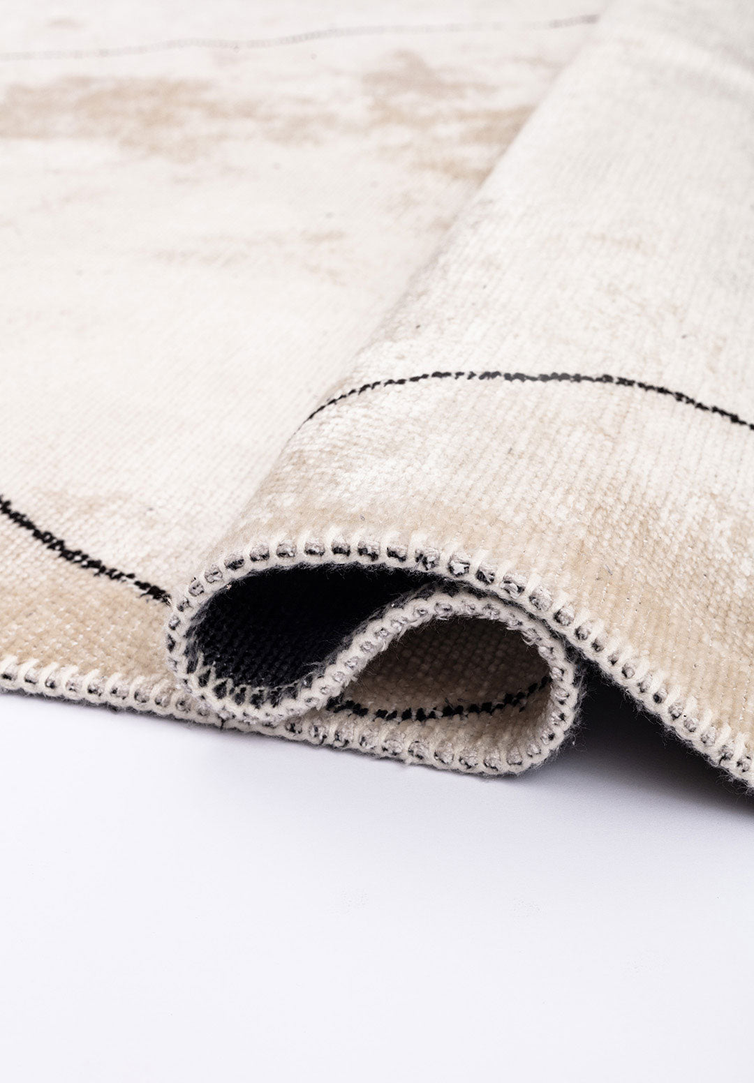 Bohemian Black - White Rug