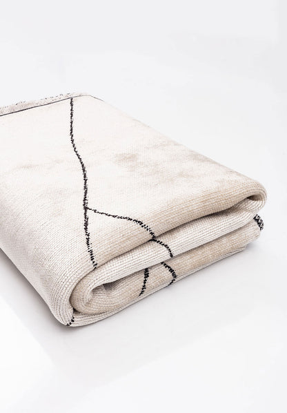 Bohemian Black - White Rug