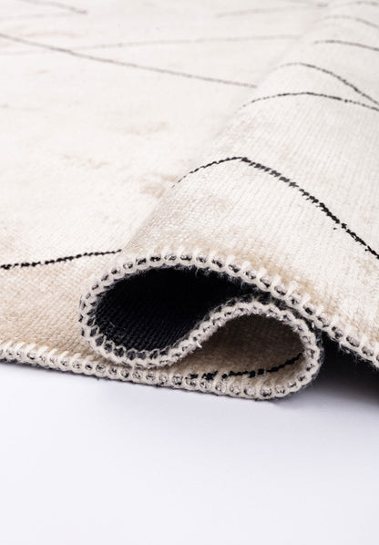 Tribal Black - White Rug