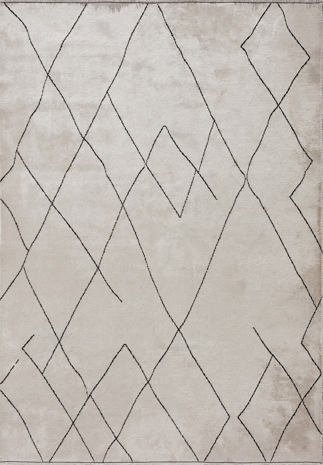 Tribal Black - White Rug