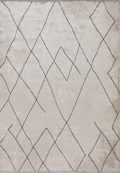 Tribal Black - White Rug