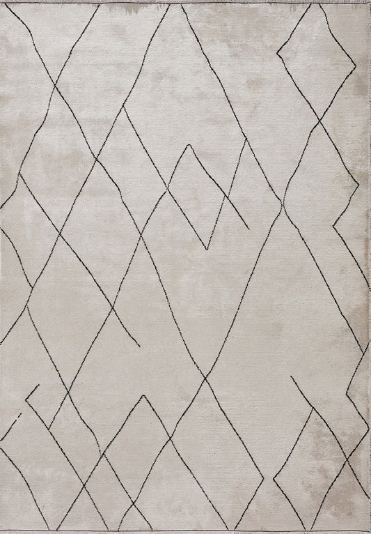 Tribal Black - White Rug