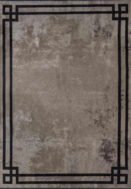 Twist Nougat - Black Rug