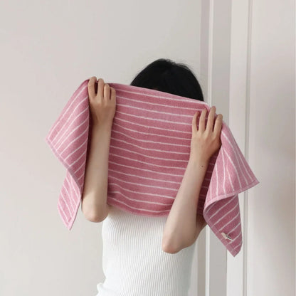 Plush Pinstripe Cotton Towel Set