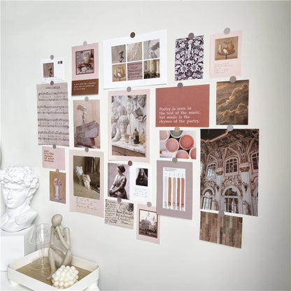Vintage Academia Kraft Paper Wall Collage Kit