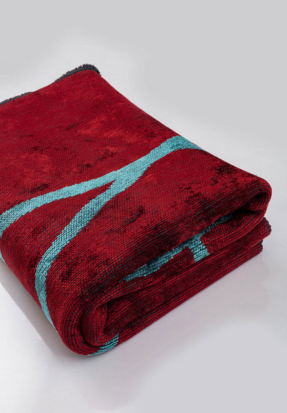 Rope Turquoise - Red Rug