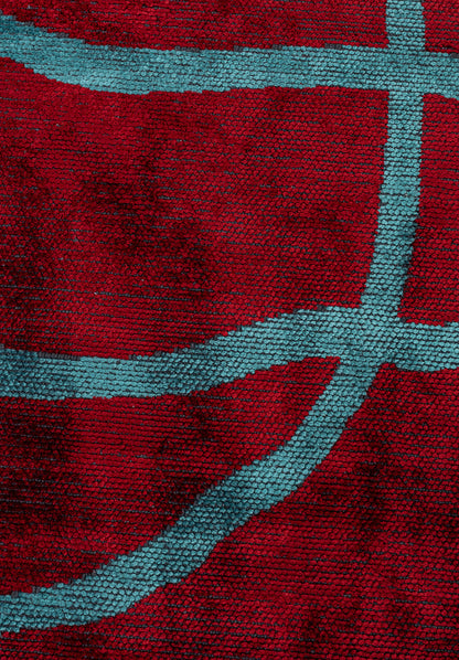 Rope Turquoise - Red Rug