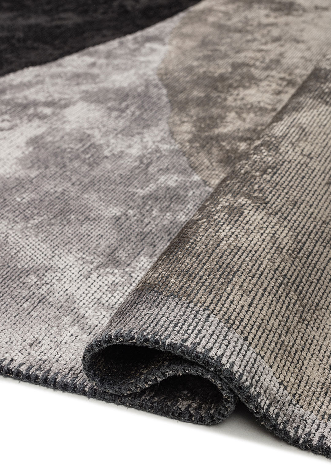 Meteor Black - Light Grey Rug