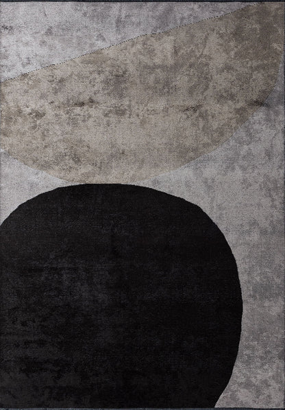 Meteor Black - Light Grey Rug