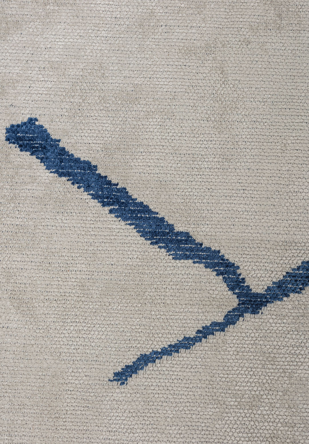 Wave Navy Blue - White Rug