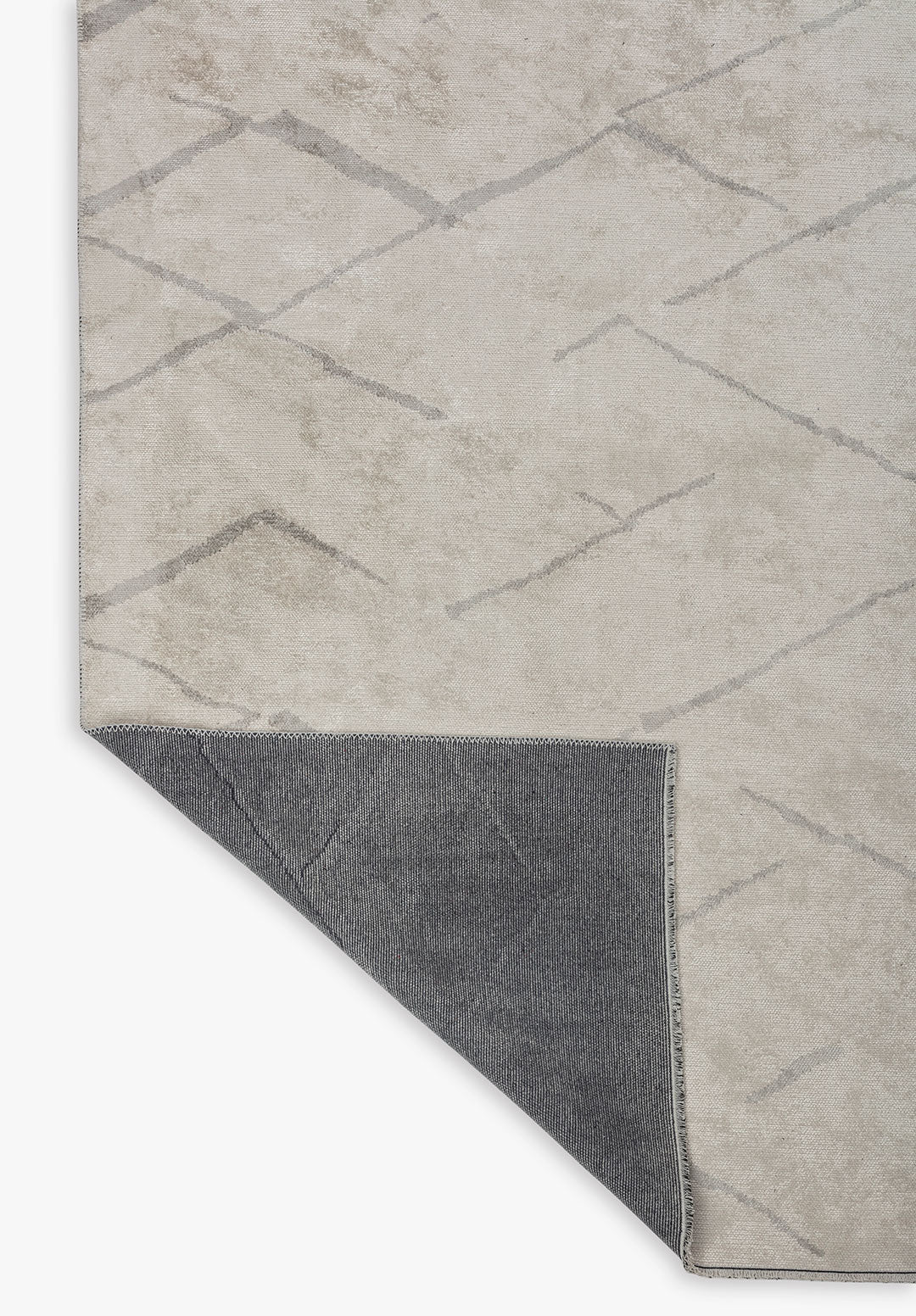 Wave Light Grey - White Rug