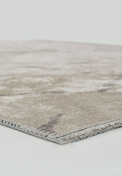 Wave Light Grey - White Rug
