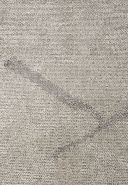 Wave Light Grey - White Rug