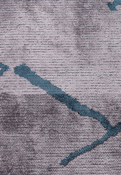 Wave Petrol - Light Grey Rug