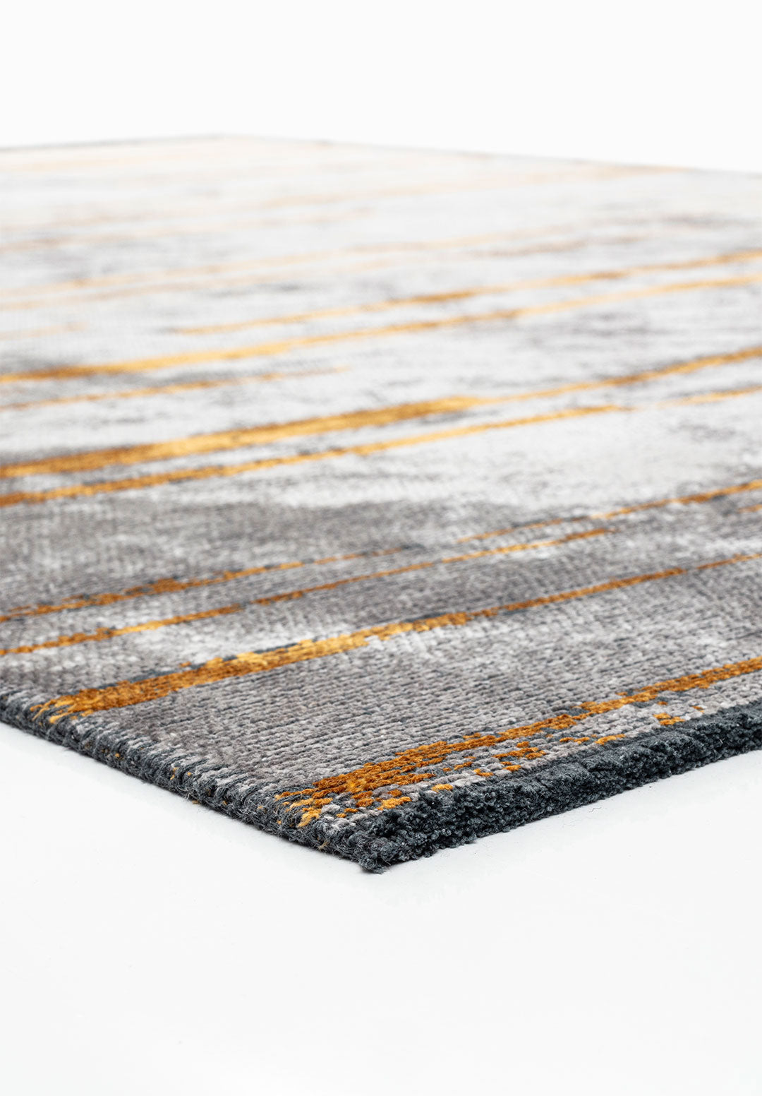 Flow Mustard - Light Grey Rug