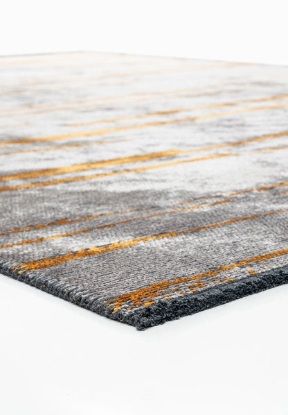 Flow Mustard - Light Grey Rug