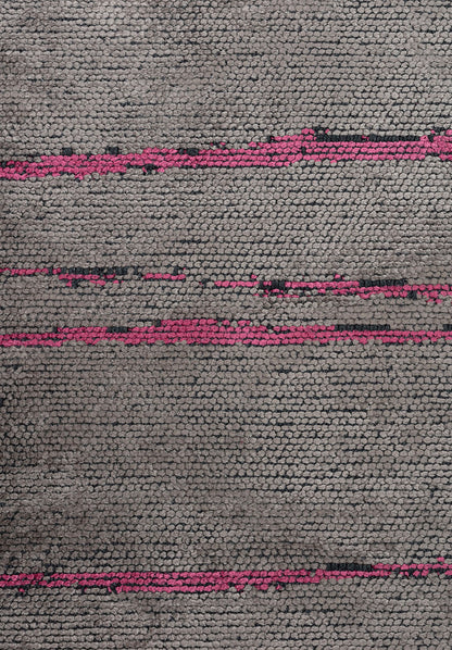 Flow Pink - Grey Rug