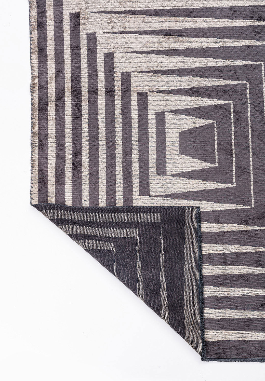Cubic Charcoal - Beige Rug