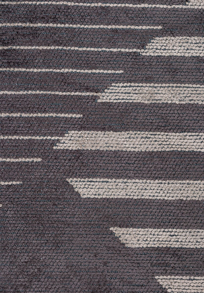 Lines Charcoal - Beige Rug