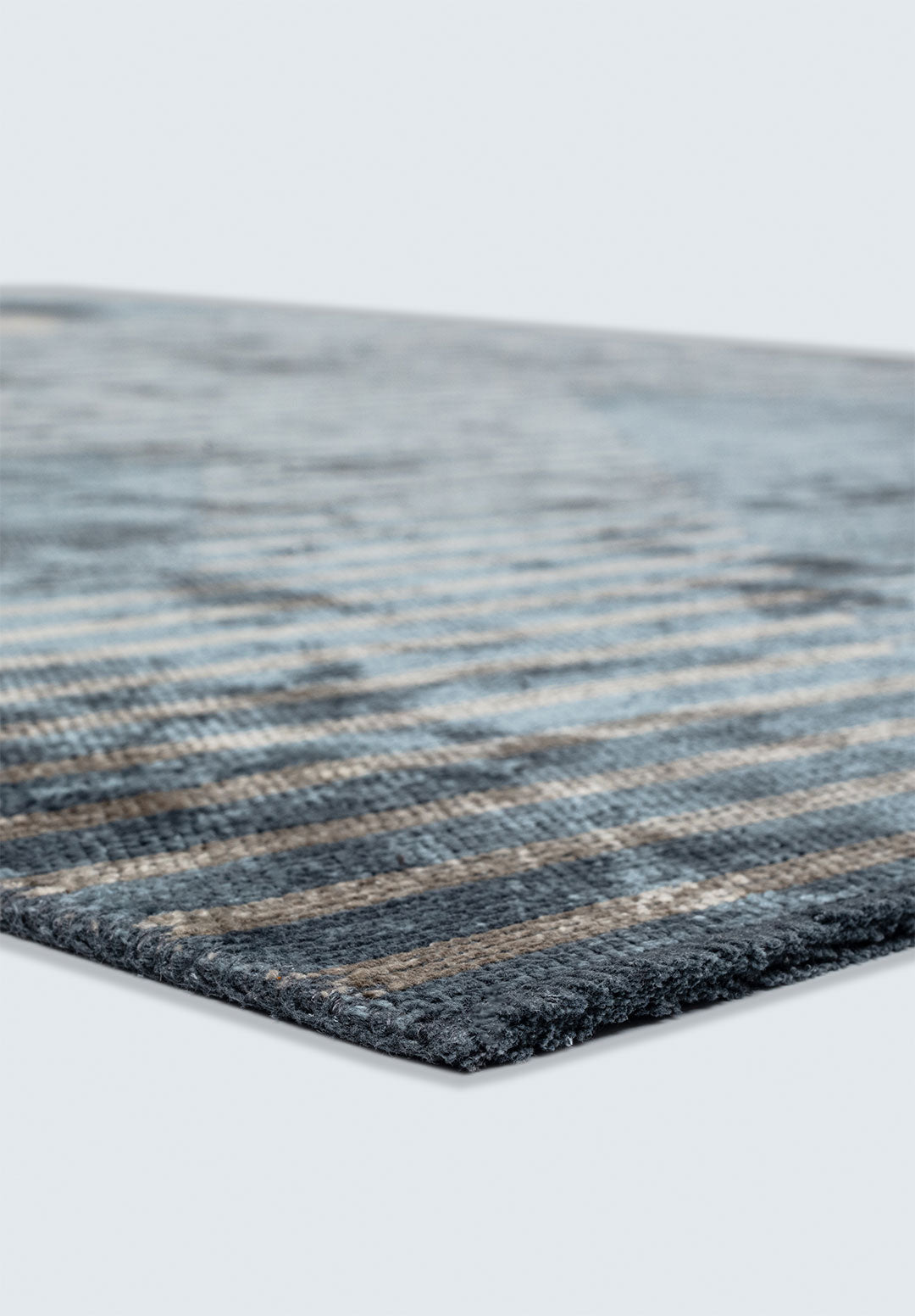 Lines Blue - Beige Rug