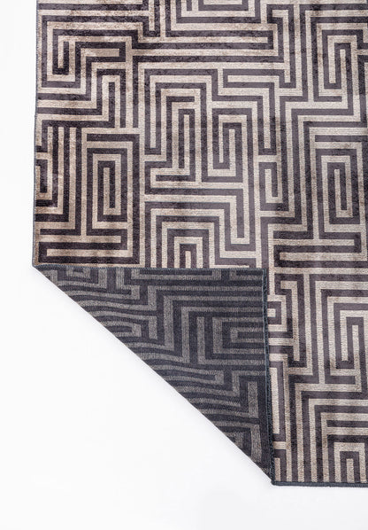 Nest Charcoal - Beige Rug