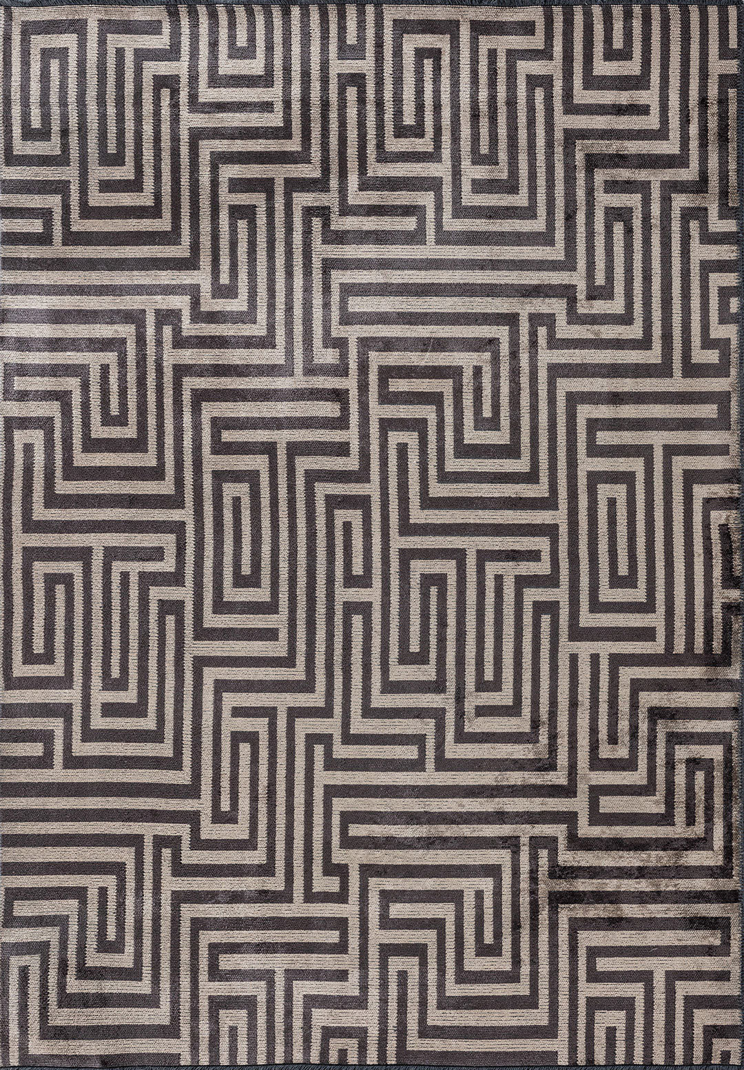 Nest Charcoal - Beige Rug