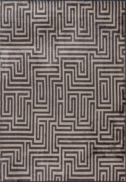 Nest Charcoal - Beige Rug