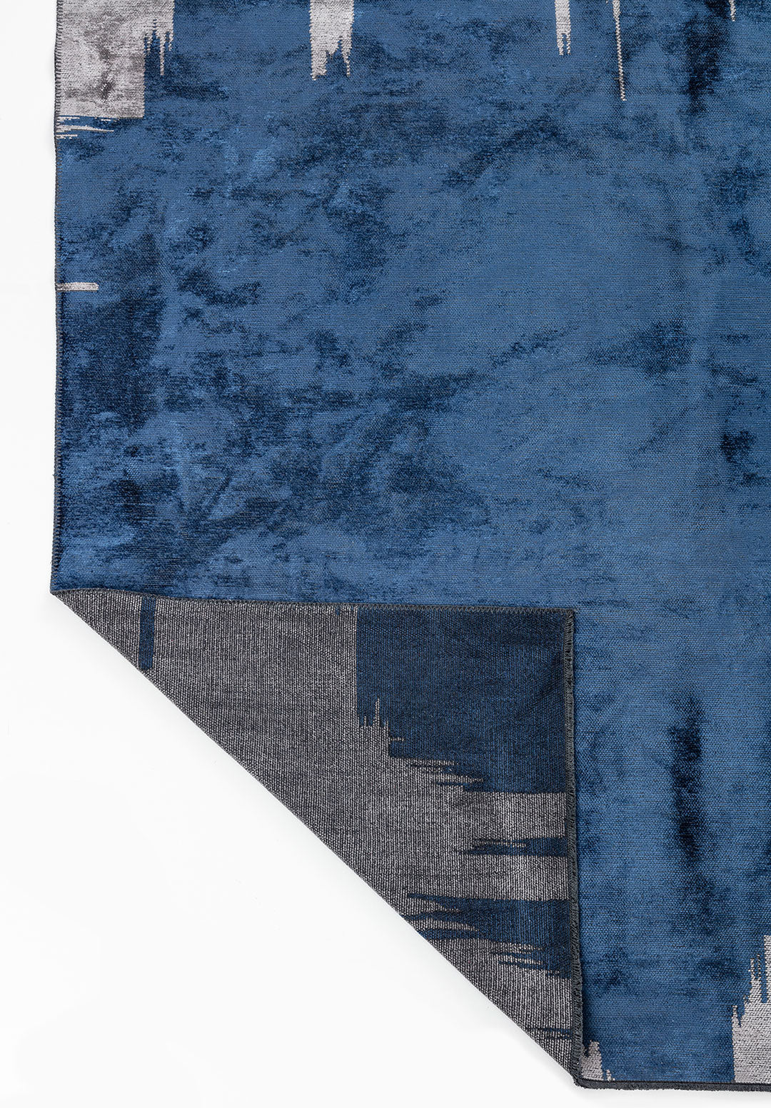 Cage Navy Blue - Light Grey Rug