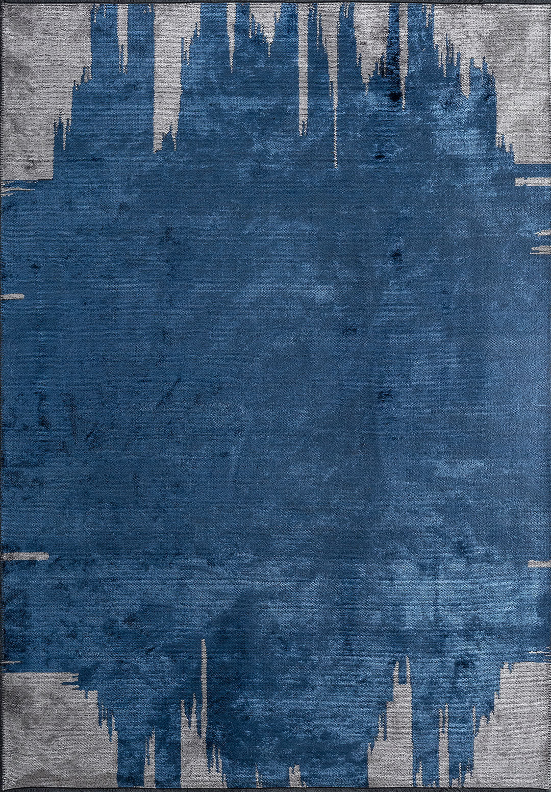 Cage Navy Blue - Light Grey Rug