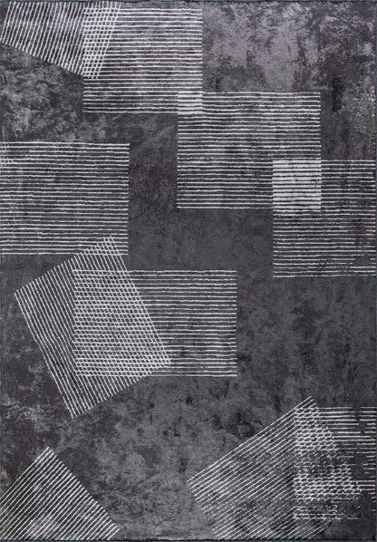 Matrix Charcoal - Light Grey Rug