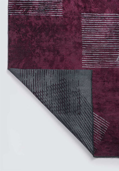 Matrix Dark Damson - Ice Blue Rug