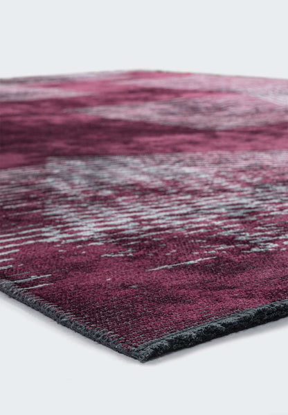 Matrix Dark Damson - Ice Blue Rug