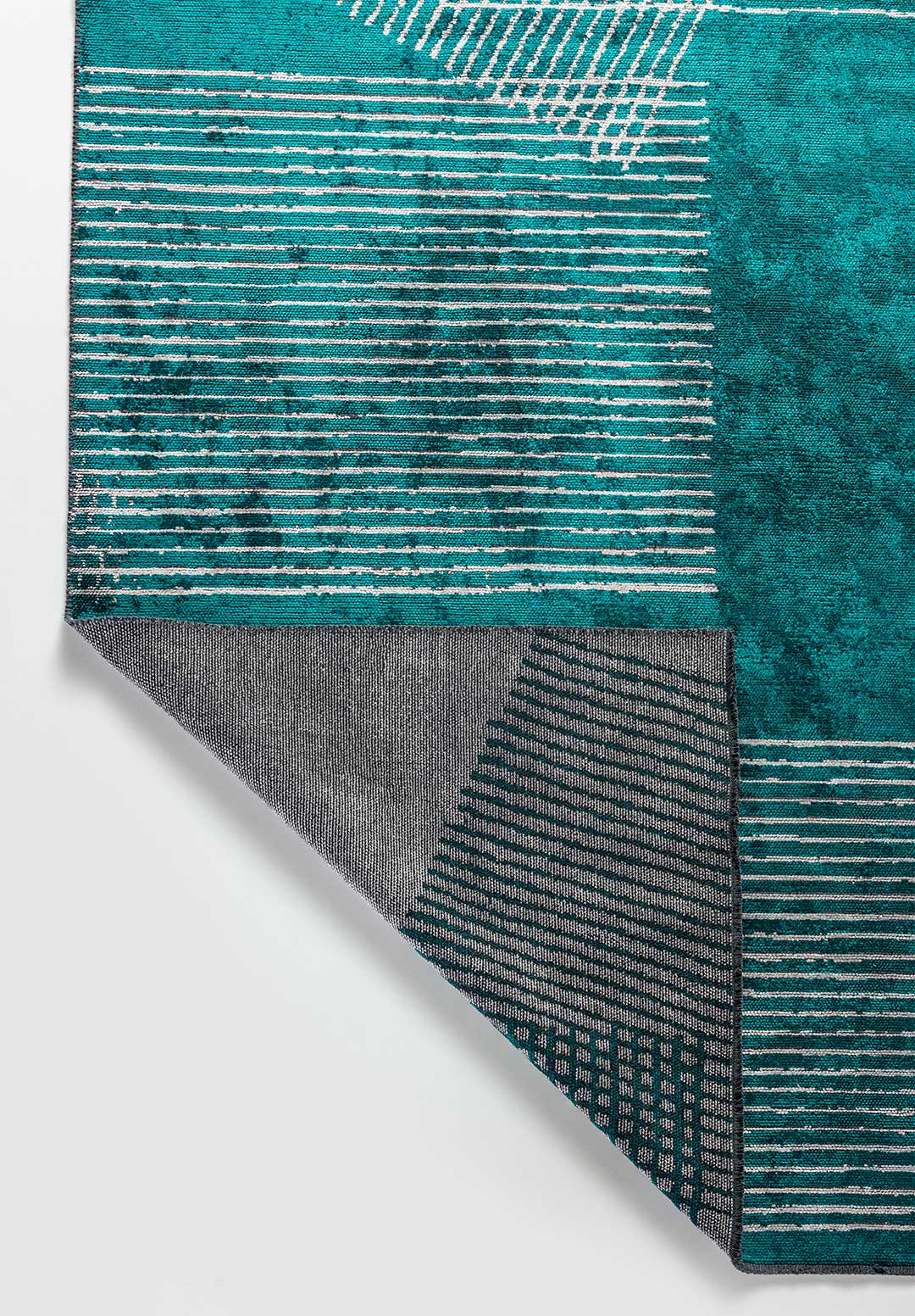 Matrix Dark Turquoise - Light Grey Rug