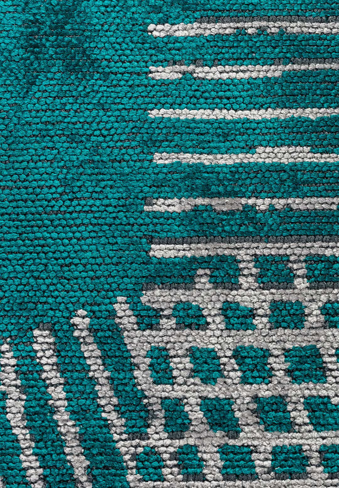 Matrix Dark Turquoise - Light Grey Rug