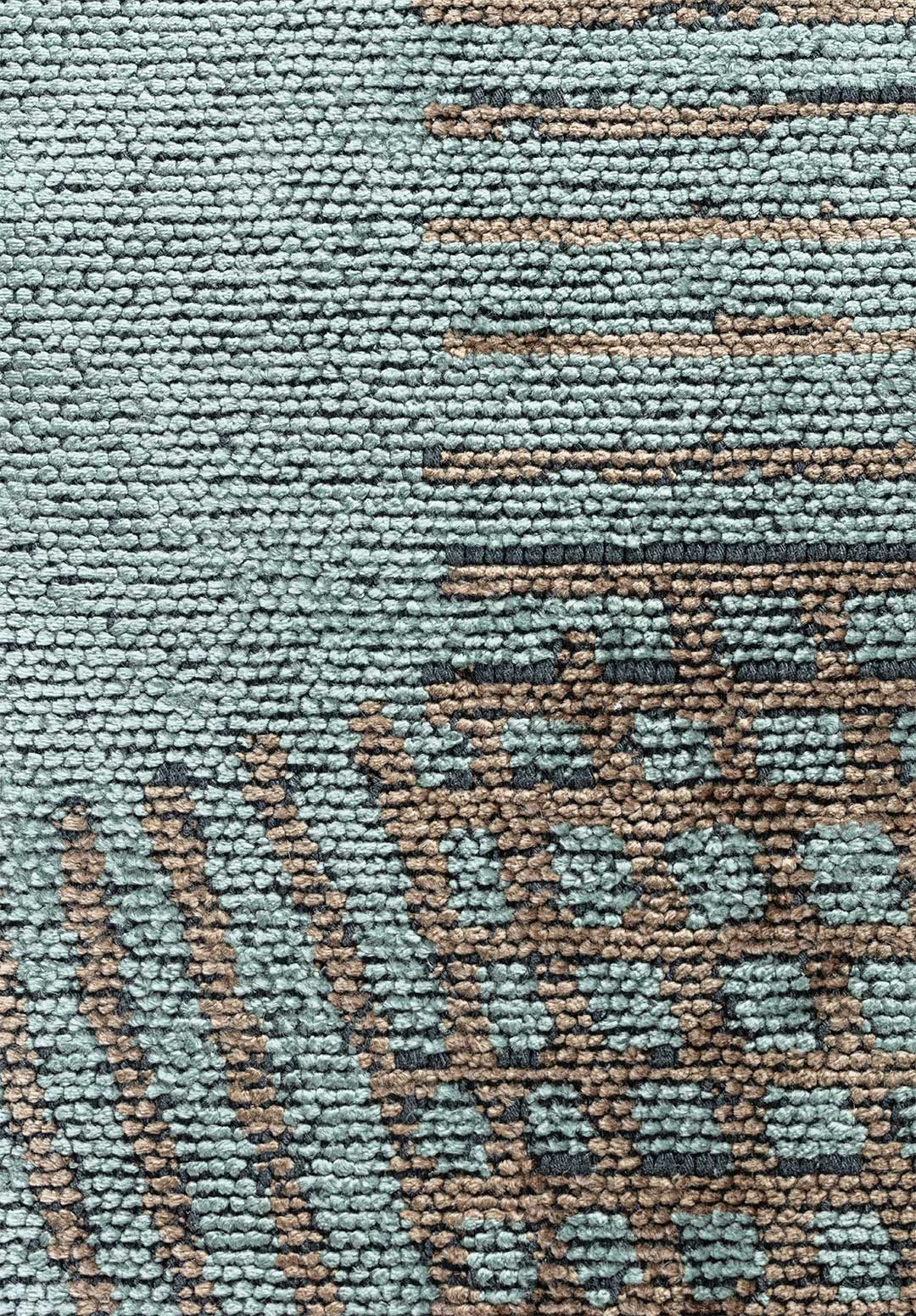 Matrix River Green - Mink Rug