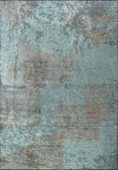 Matrix River Green - Mink Rug