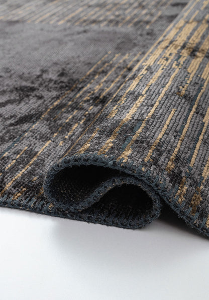 Matrix Charcoal - Light Brown Rug