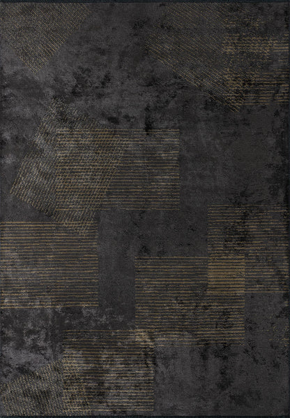 Matrix Charcoal - Light Brown Rug