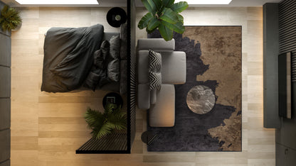 Coast Charcoal - Mink Rug