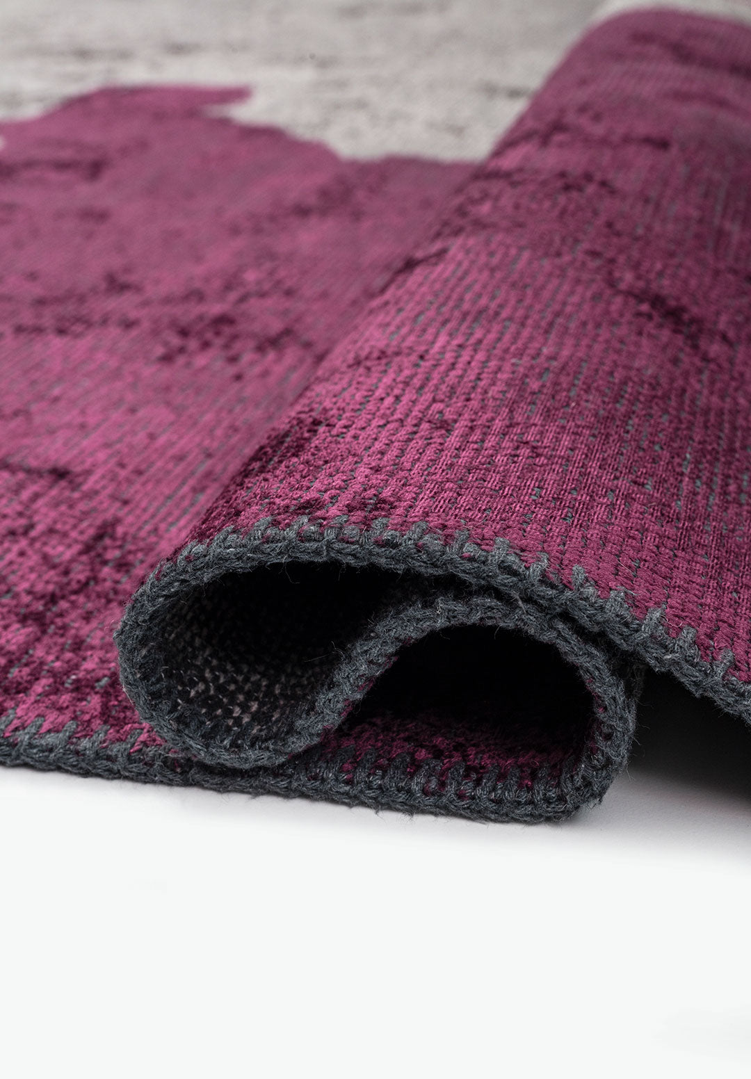 Coast Dark Grey - Dark Damson Rug