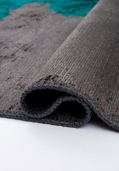 Coast Dark Turquoise - Charcoal Rug