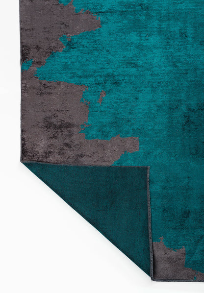 Coast Dark Turquoise - Charcoal Rug