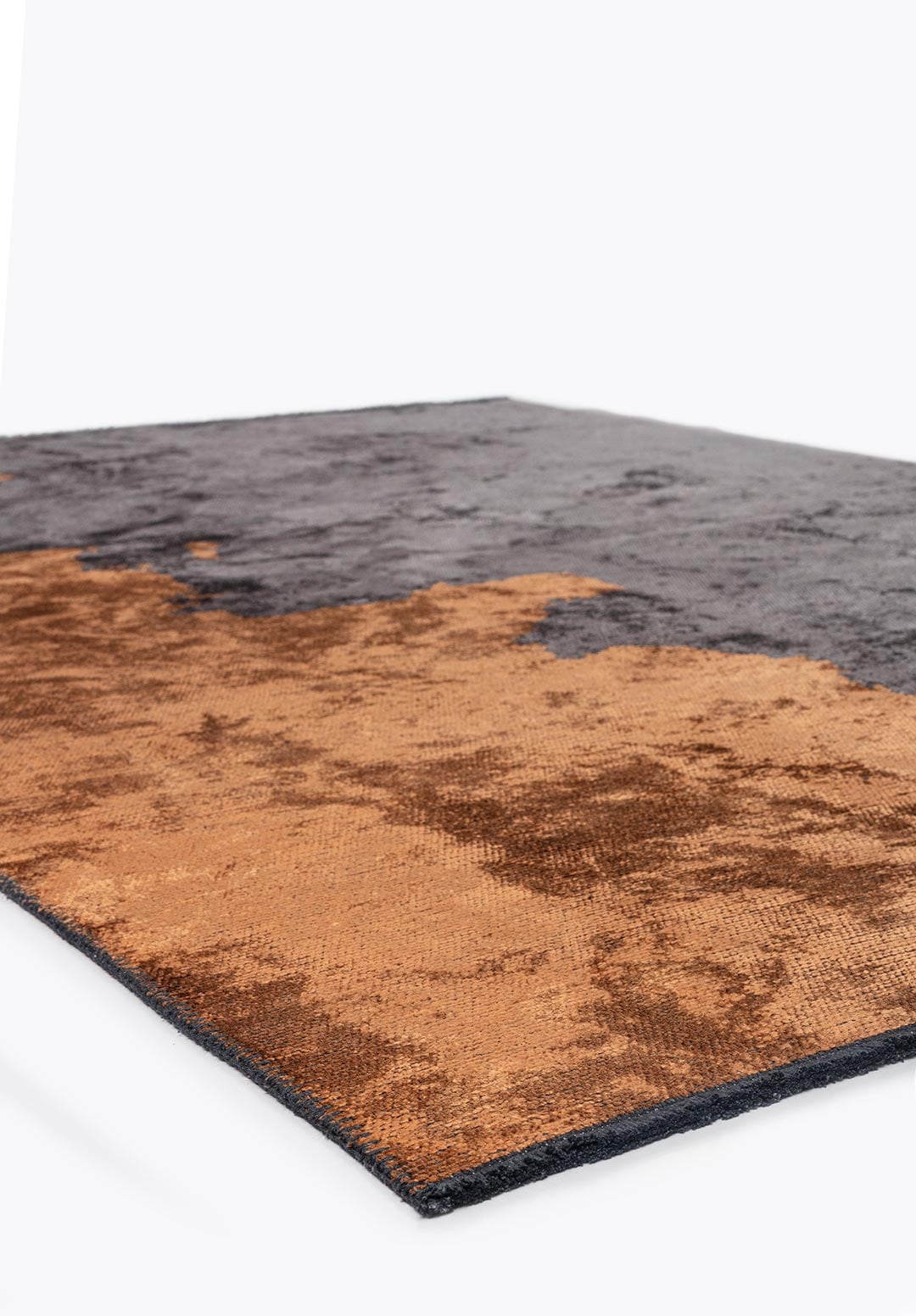 Coast Charcoal - Terra Rug area carpet area rug carpet Color_Grey Color_Orange coral Material_Cotton & Viscose