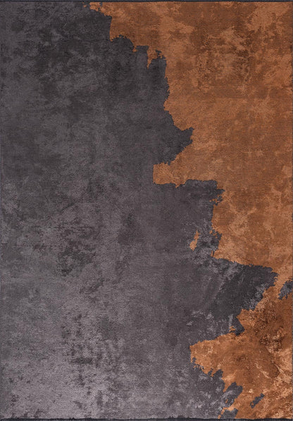 Coast Charcoal - Terra Rug area carpet area rug carpet Color_Grey Color_Orange coral Material_Cotton & Viscose