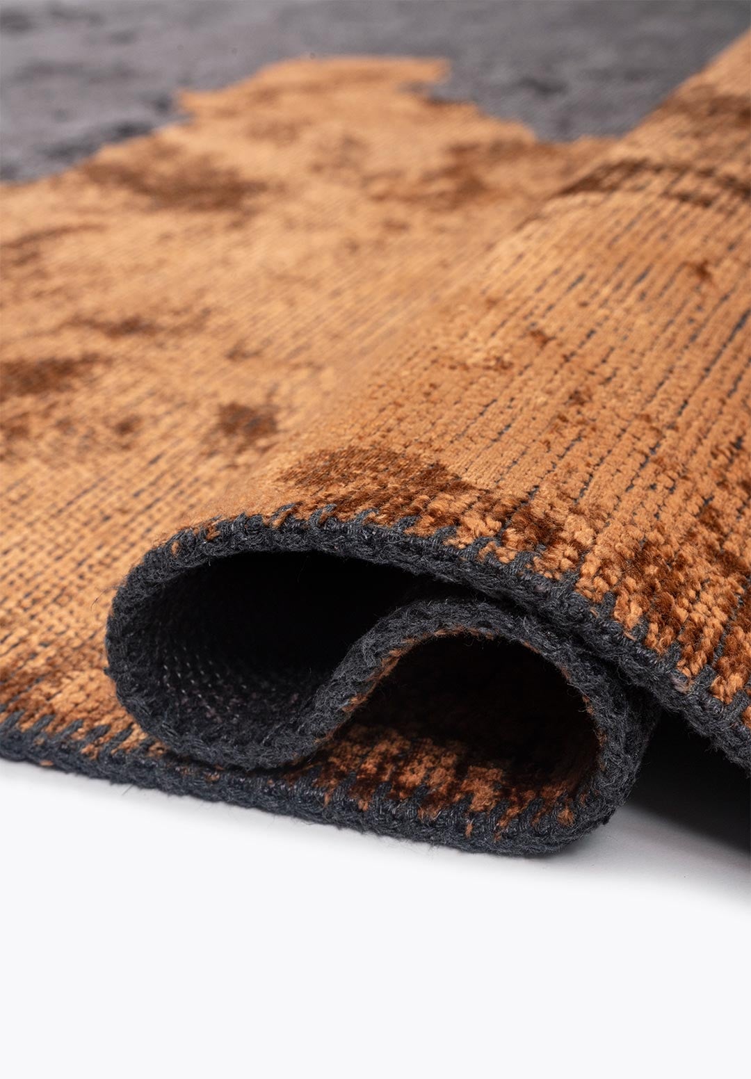 Coast Charcoal - Terra Rug area carpet area rug carpet Color_Grey Color_Orange coral Material_Cotton & Viscose