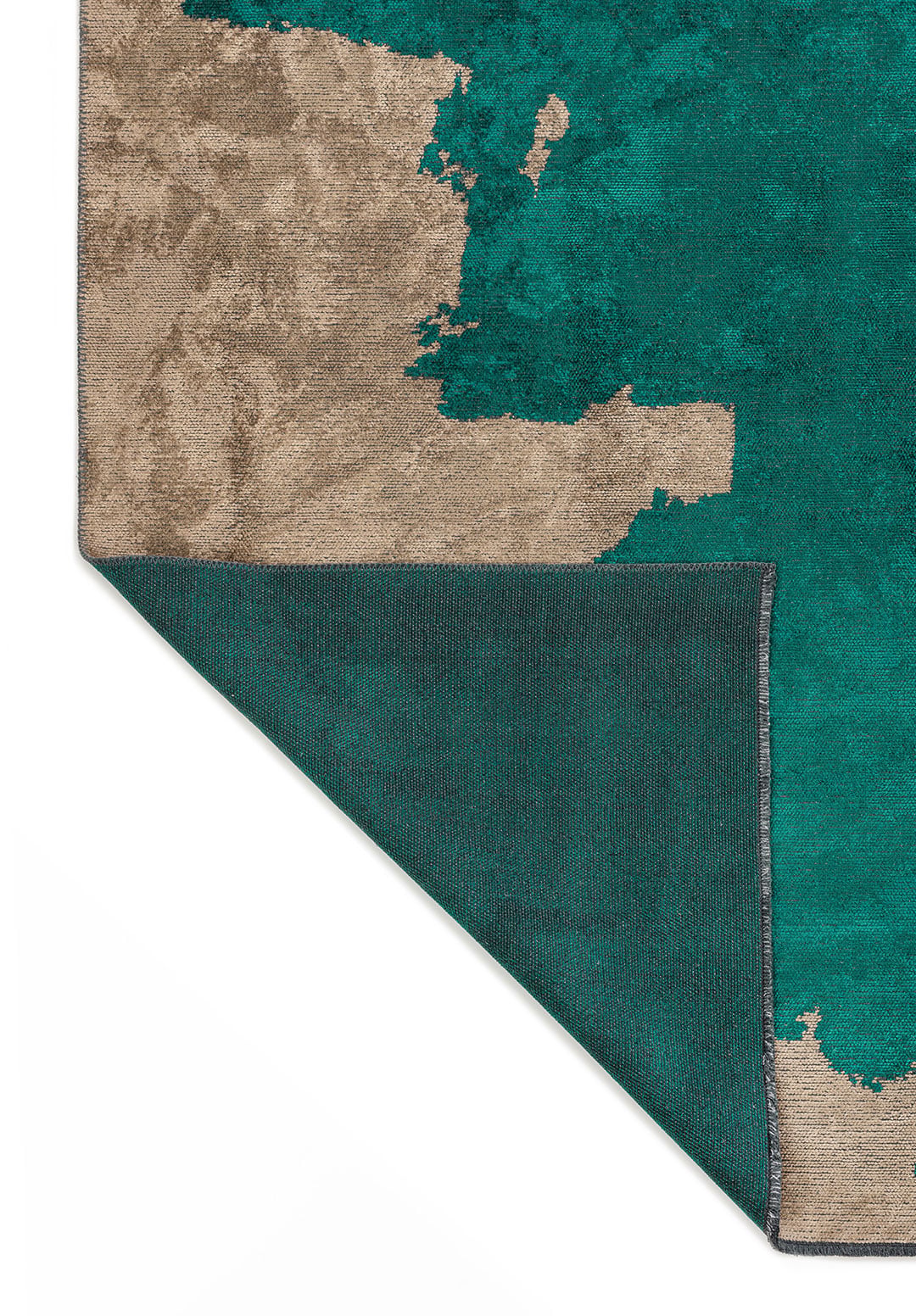 Coast Dark Turquoise - Dark Beige Rug area carpet area rug carpet Color_Beige Color_Green coral Material_Cotton & Viscose