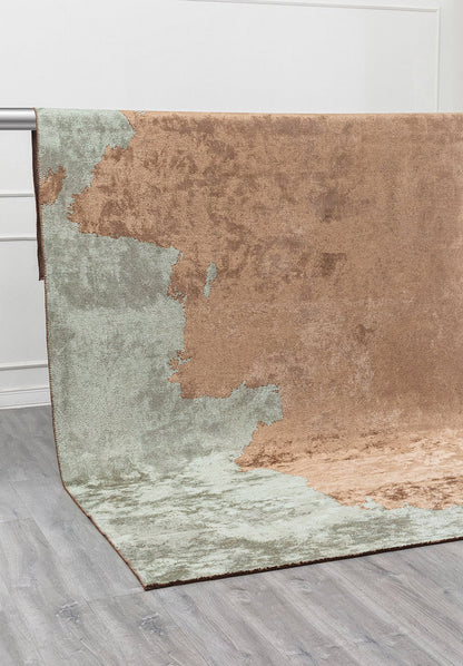 Coast Mink - River Green Rug area carpet area rug carpet Color_Brown Color_Green coral Material_Cotton & Viscose
