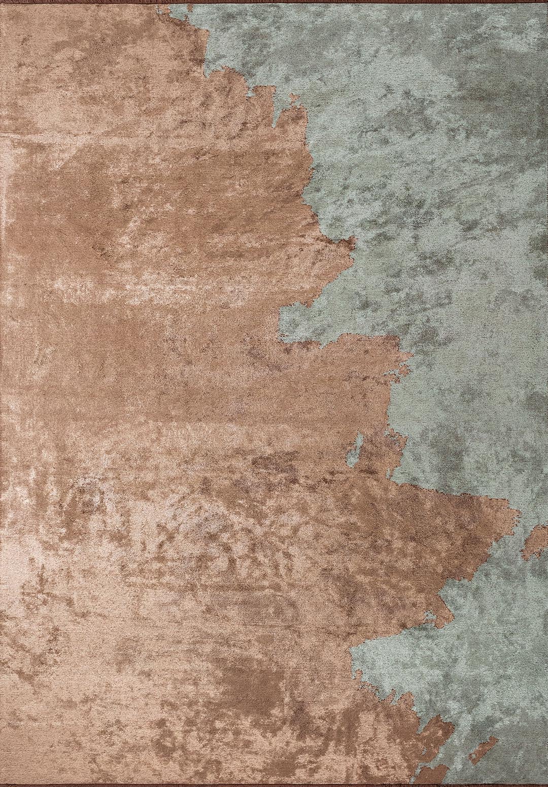 Coast Mink - River Green Rug area carpet area rug carpet Color_Brown Color_Green coral Material_Cotton & Viscose