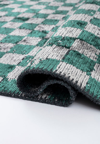 King Dark Green - Light Grey Rug