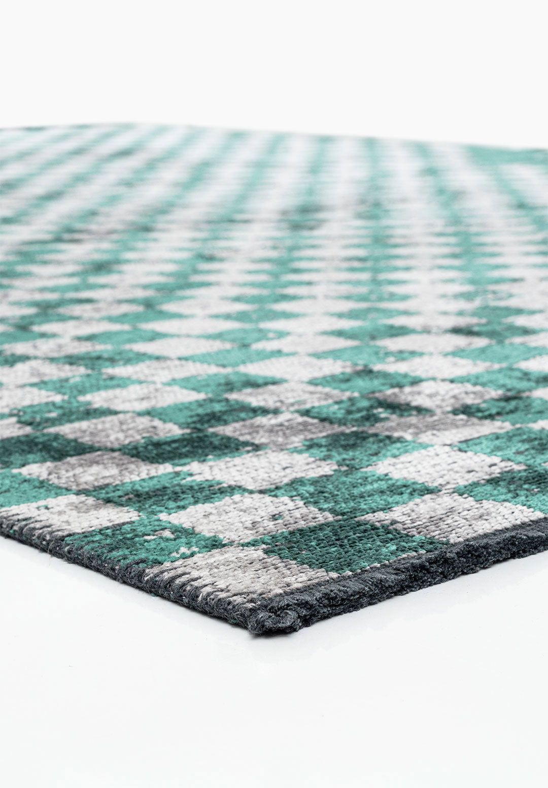 King Dark Green - Light Grey Rug